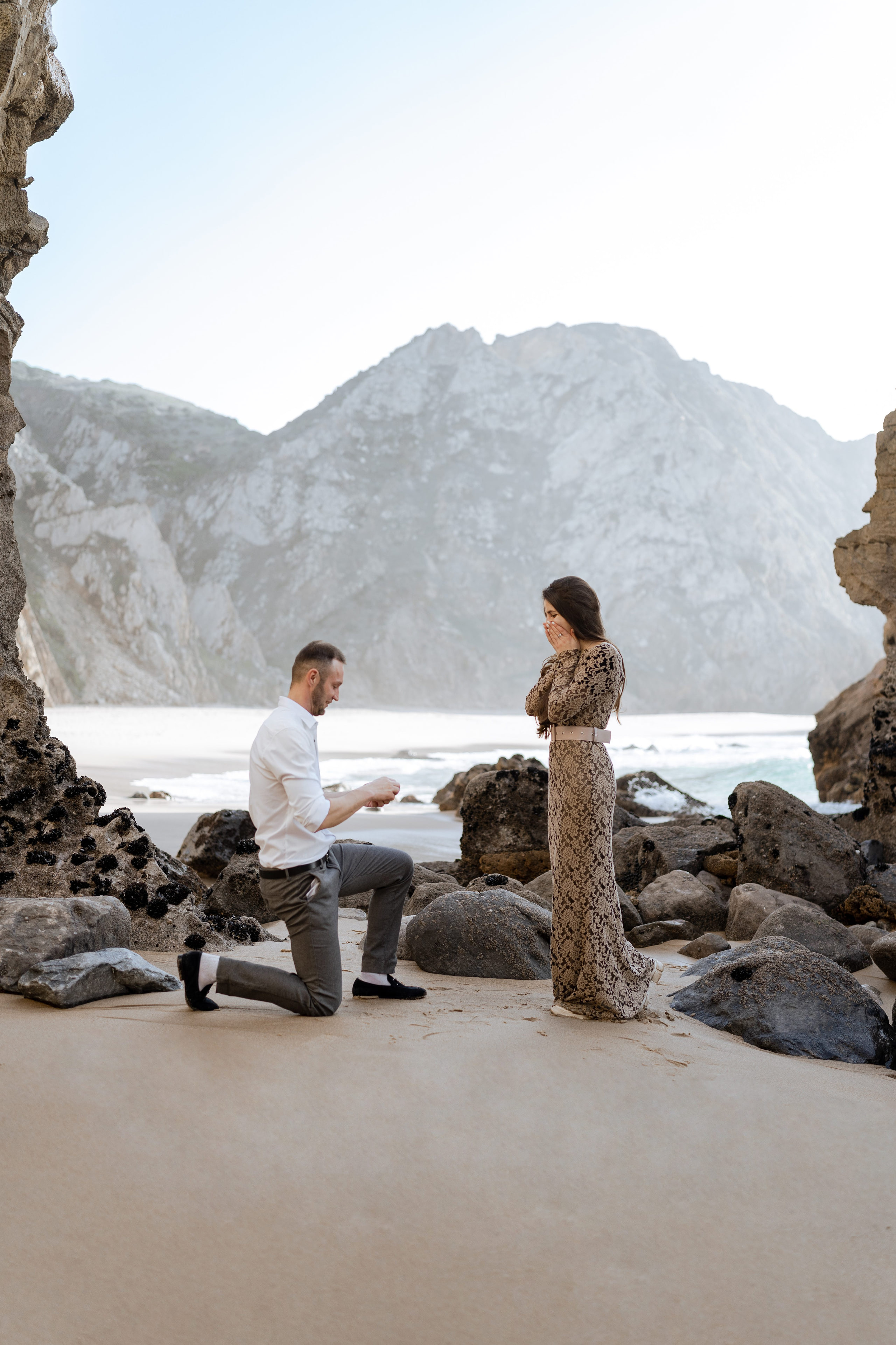 Praia da Ursa for a Proposal or Elopement: the Path, the Tide and the Light
